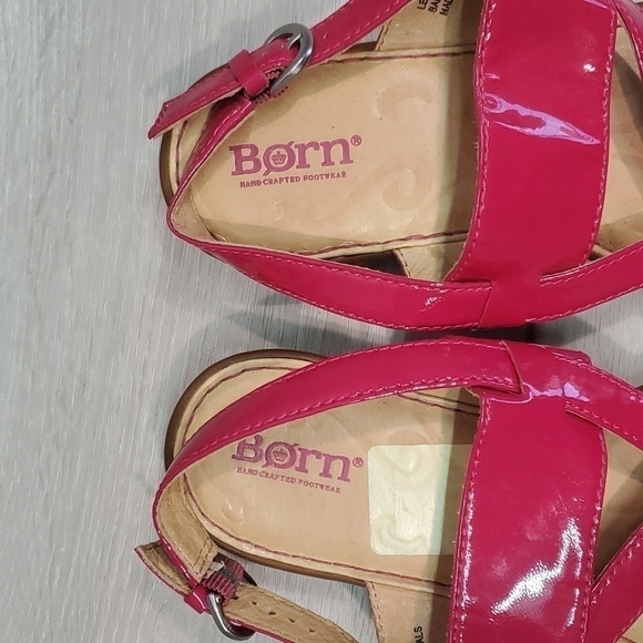 Born Women Ankle Pink Strap Condition Sandals Flats shoes sz 6 - Picture 5 of 11